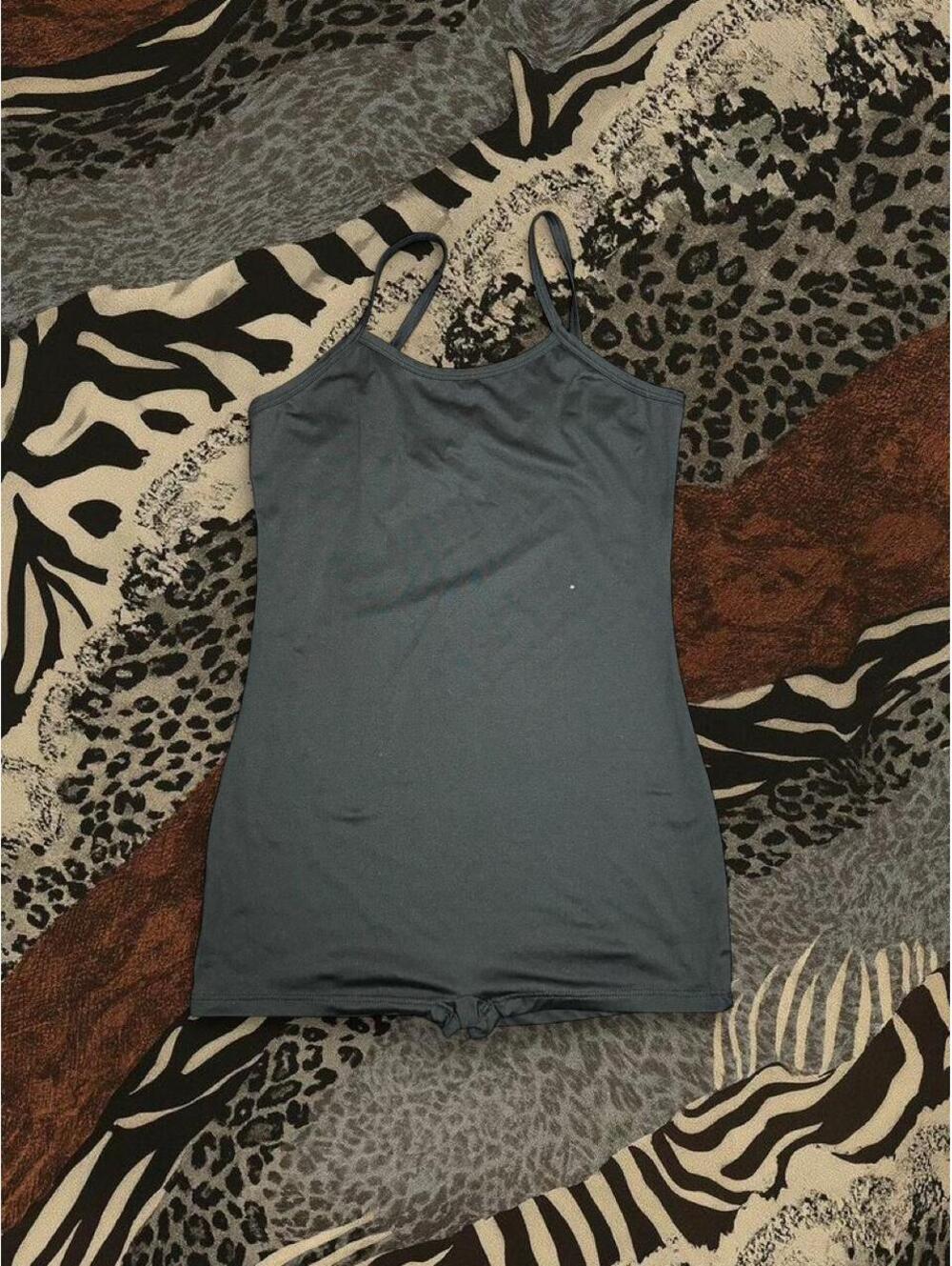 Women's Blue and Grey Bodysuit